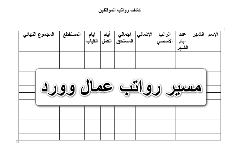 بيانات استلام الراتب