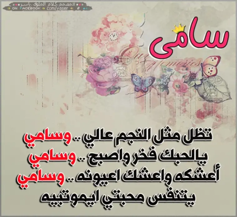 شعر عن اسم سامي