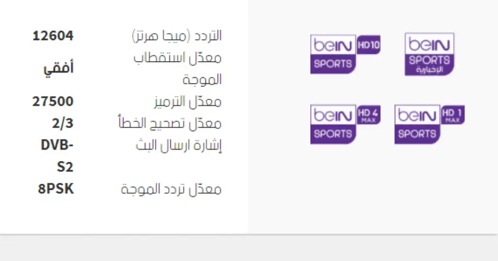 تردد قناة بي ان سبورت المفتوحة