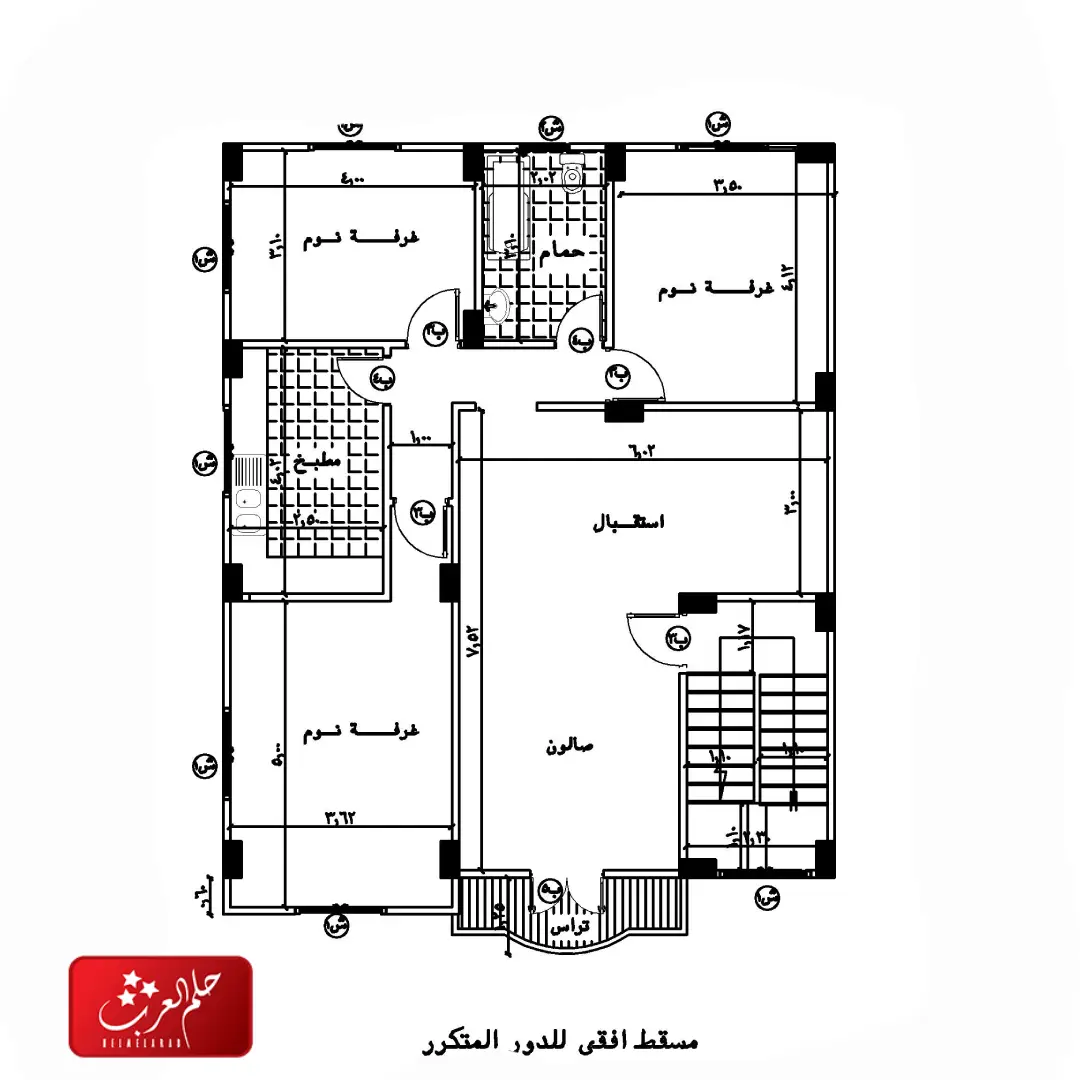 تصميم عمارة مساحة 200 متر