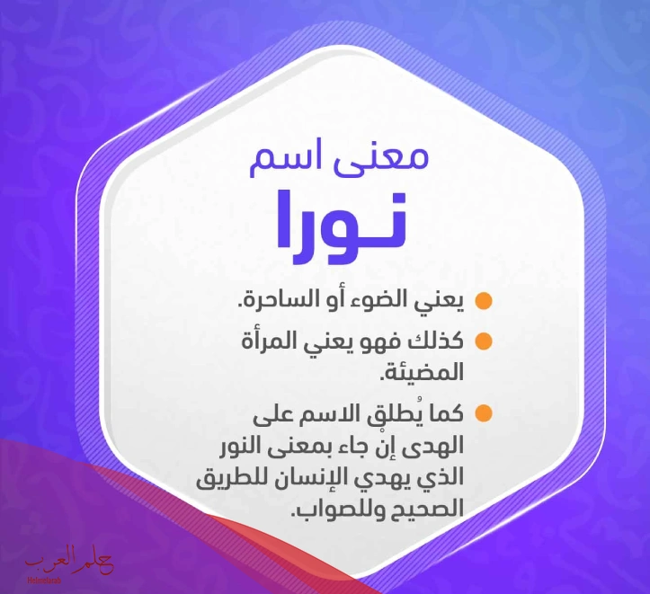 معنى اسم نورا