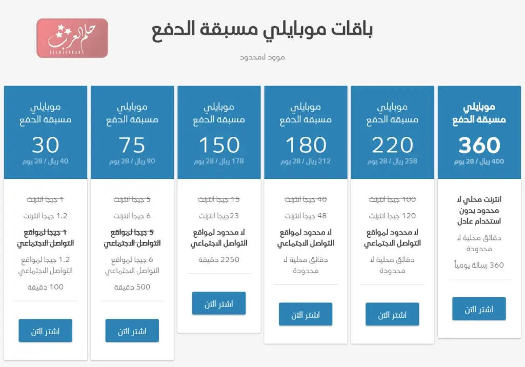 عروض باقات موبايلي نت لا محدود